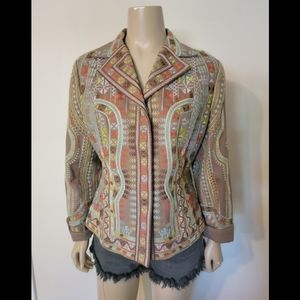 Coldwater Creek Embroidered Coat